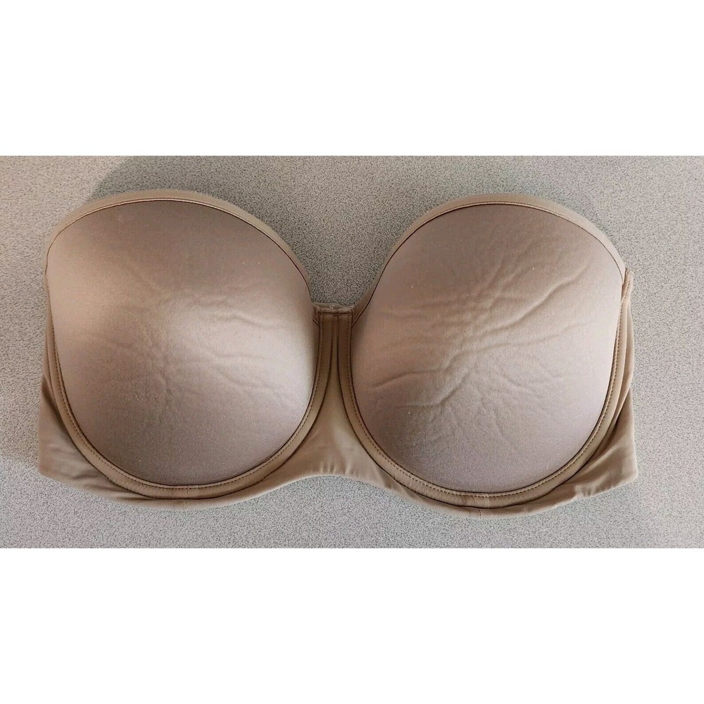 ThirdLove Size 36E 24/7 Classic Underwire Lined Strapless Bra Beige No Straps